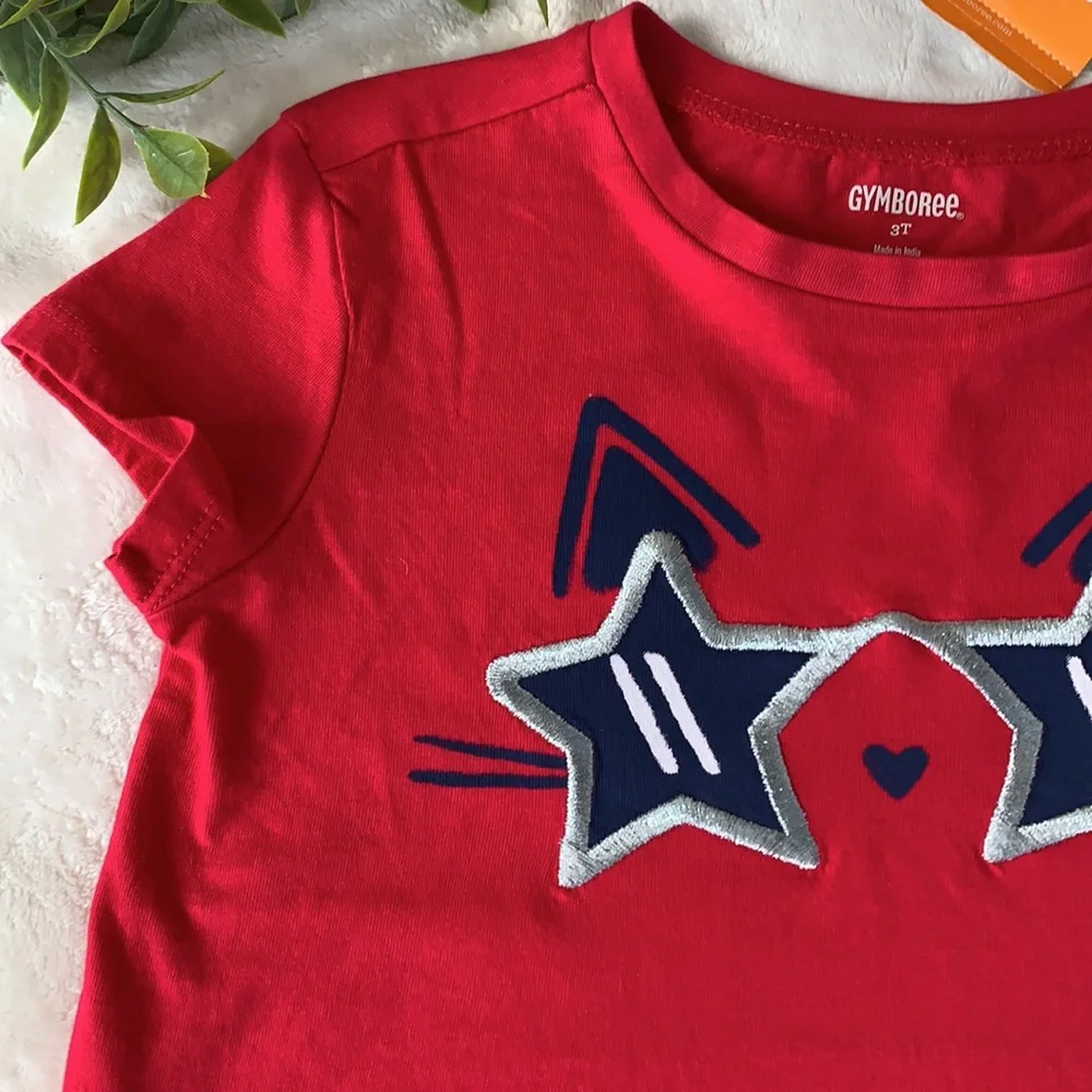 NWT Gymboree White Patriotic Top 3T T-shirt Stars